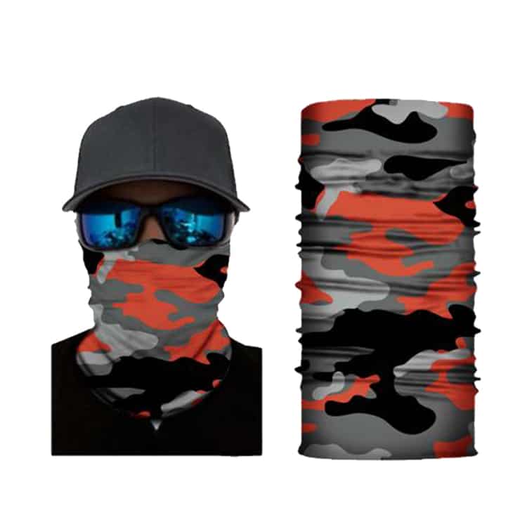 Orange Camouflage S173 - Fitted Neck Gaiter - Fishing Outlet