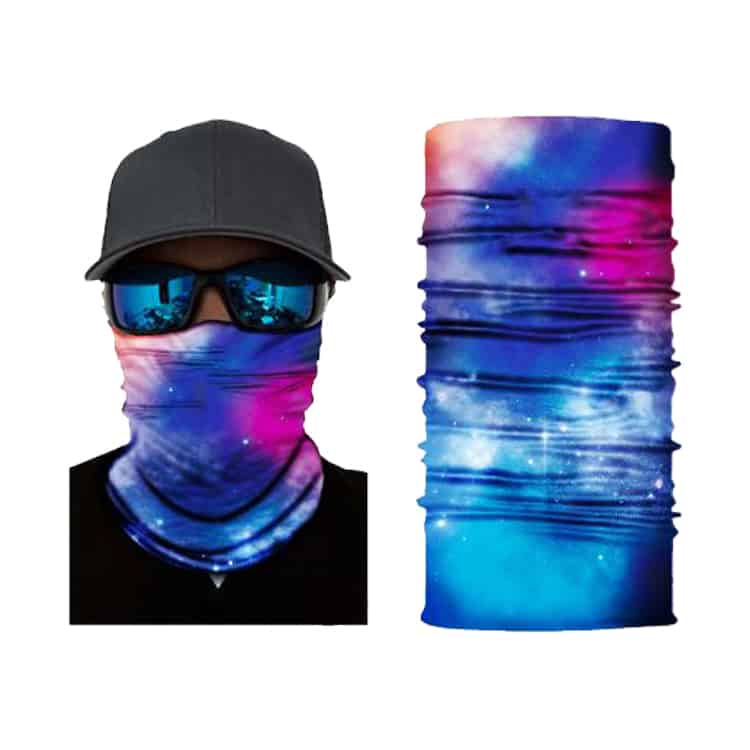 Blue Pink Galaxy S94 - Fitted Neck Gaiter - Fishing Outlet